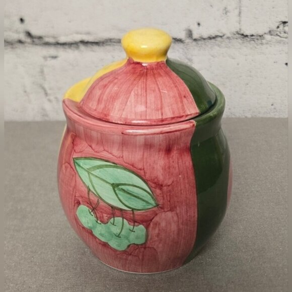 Country Inn Collection Strawberry Tea Set โ Ceramic Teapot, Sugar & Creamer 4pc - Picture 9 of 16